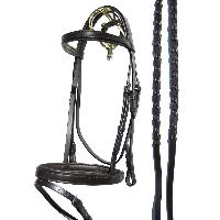Flat Brown Padded Leather weymouth Bridle 1 web
